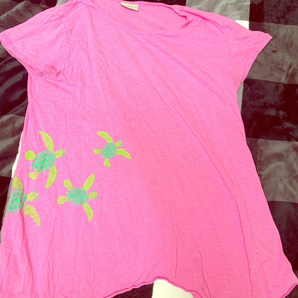 Pink Large blouse turtle design